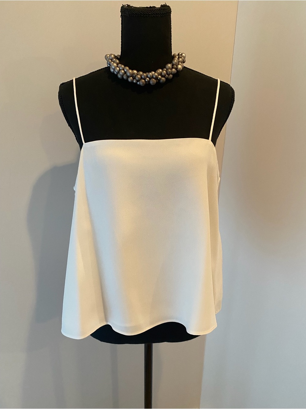 Club Monaco White Spaghetti Strap Women's Top